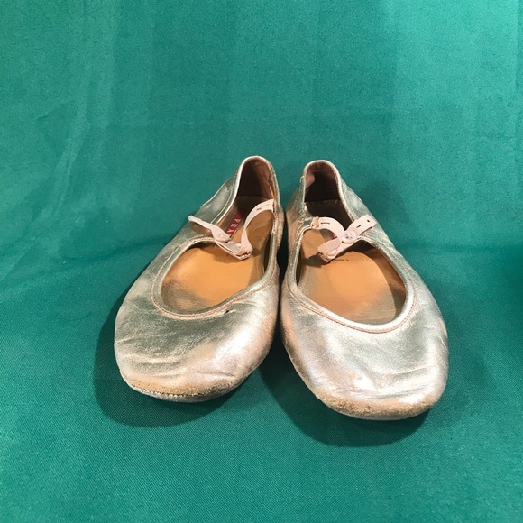 Gold Prada Ballet Flats - Picture 4 of 5